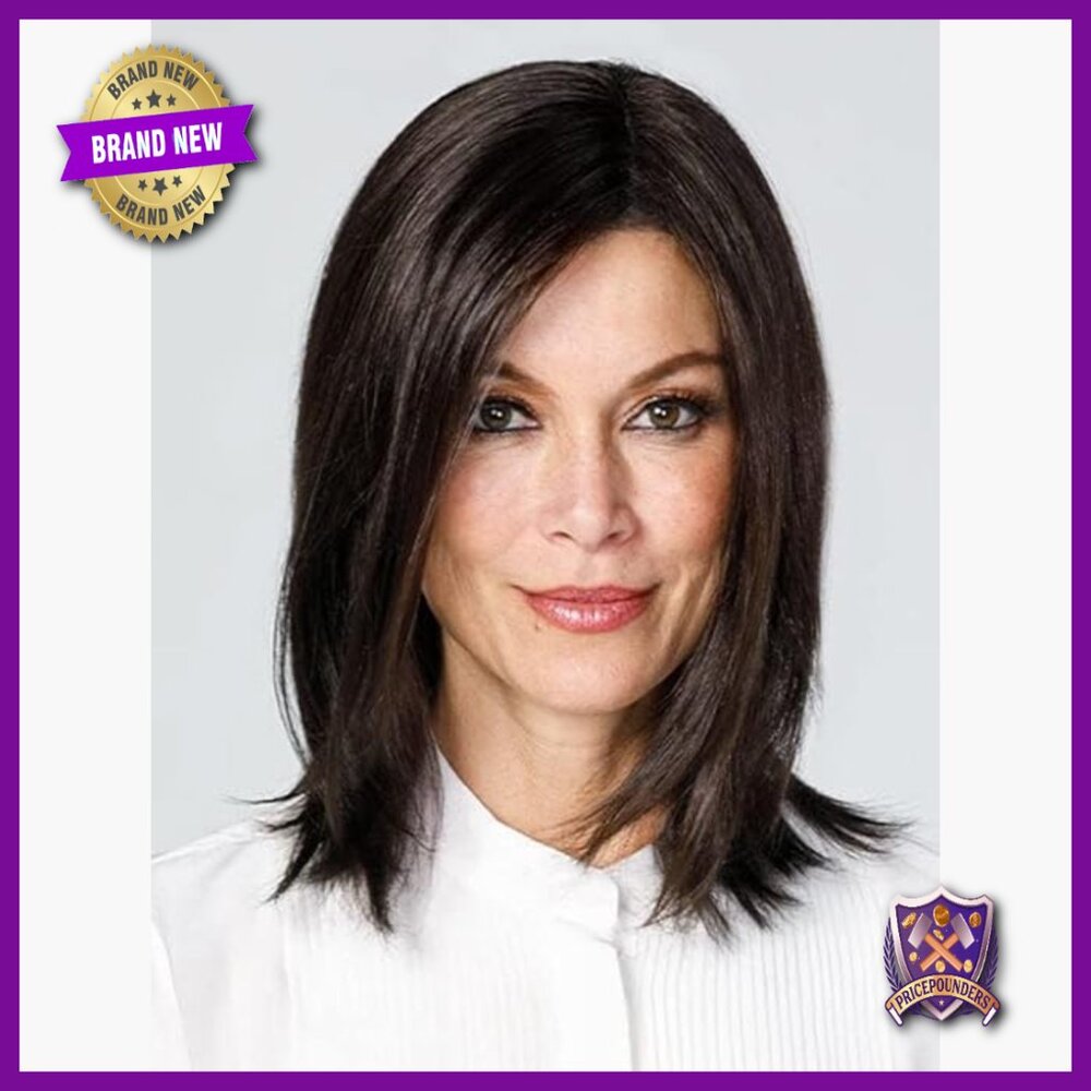 Synthetic Lace Front Half Wig Clip In Hair Topper 12" Length